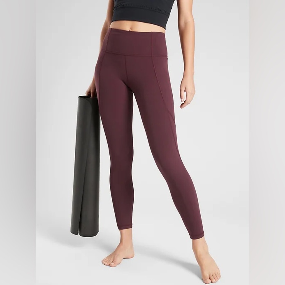 Athleta Burgundy Leggings